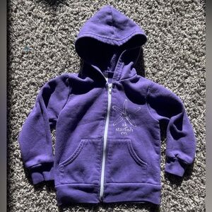 AK Alaska Starfish Company Purple Kids Hoodie Size 2T